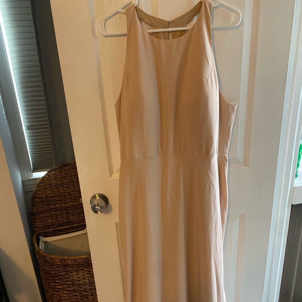 Beige bridesmaid dress
